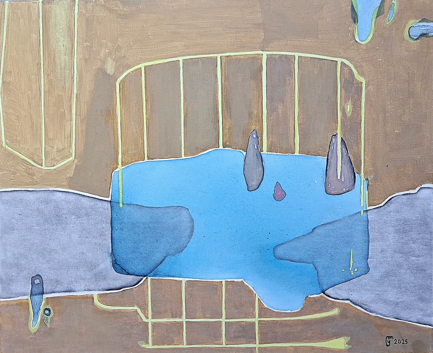 Lac bleu yves minssart Original painting for sale