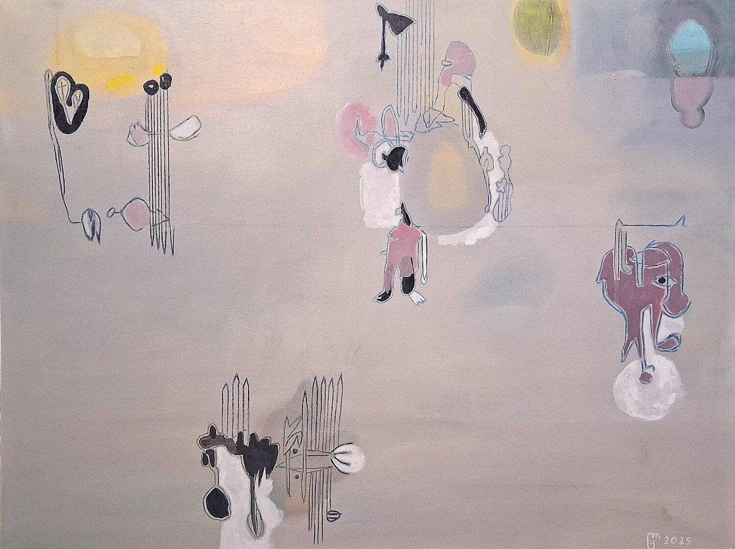 Clusters yves minssart Original painting for sale