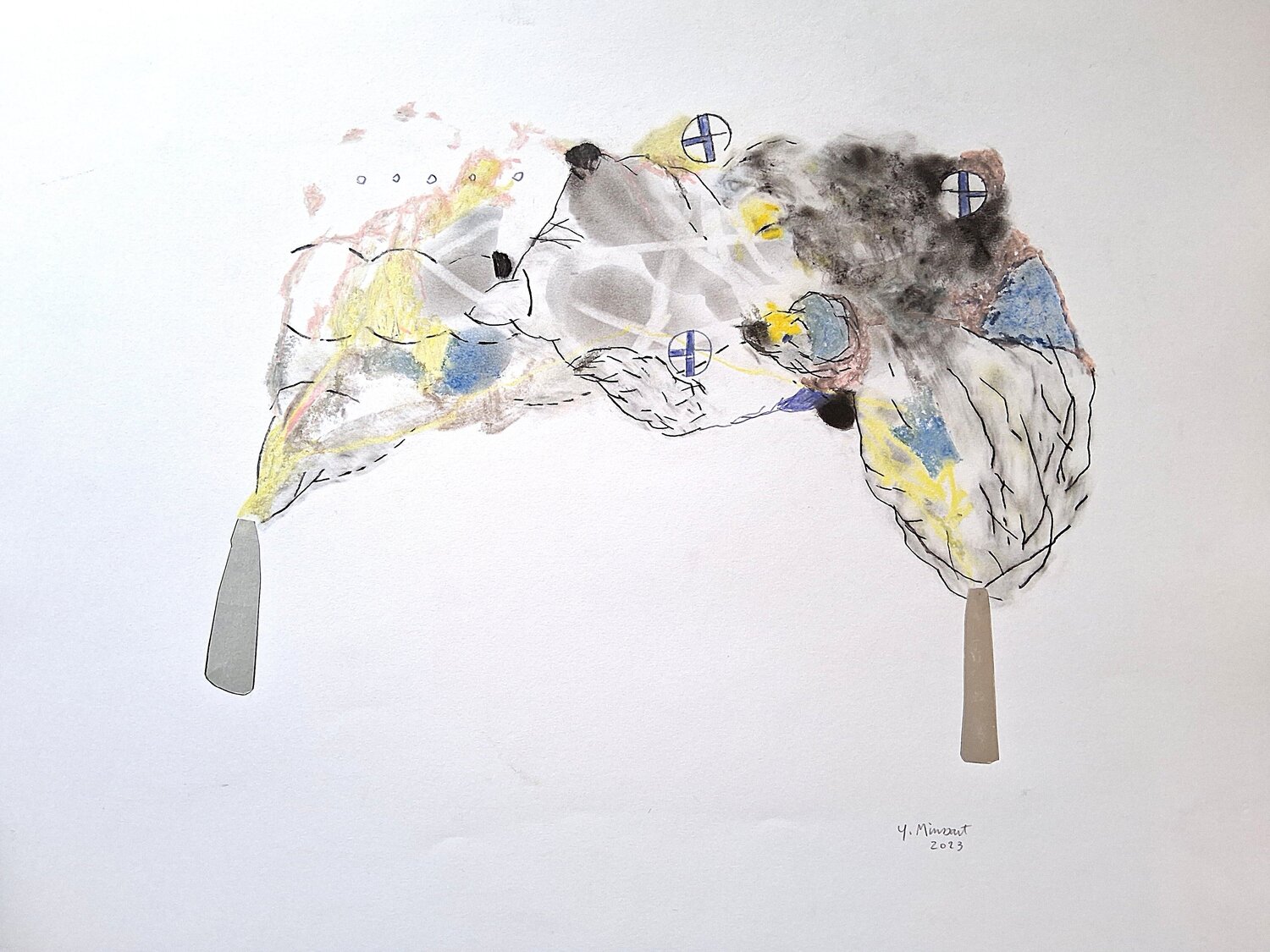 Jaillissements yves minssart Drawing for sale