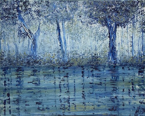 Twilight Forest by Fie Freja Sandkamm, Painting for Sale on Select