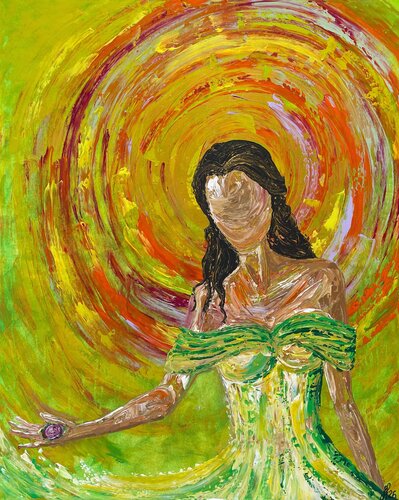 Goddess of Spring by Fie Freja Sandkamm, Painting for Sale on Select