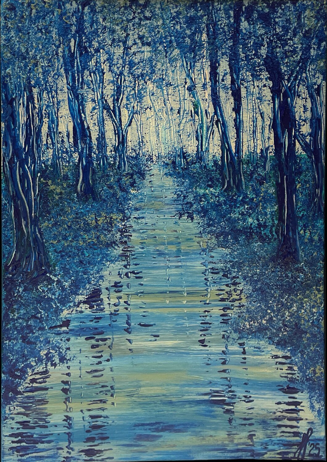 Twilight Brook Fie Freja Sandkamm Original painting for sale