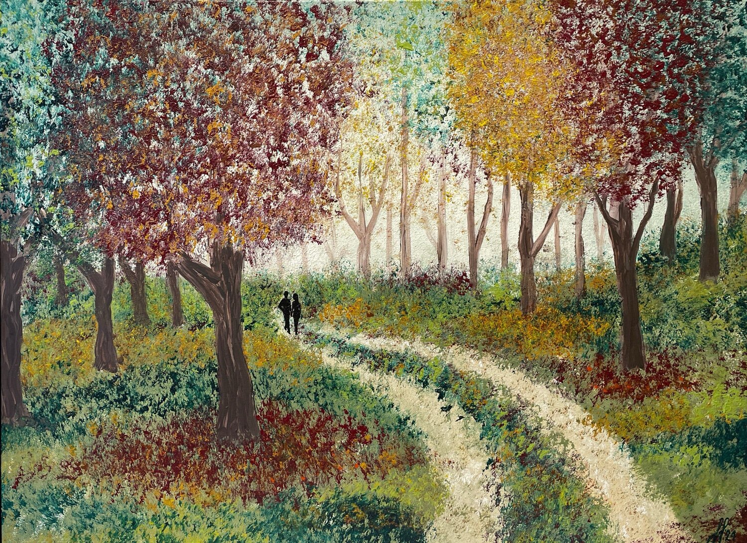 Our Forest Fie Freja Sandkamm Original painting for sale