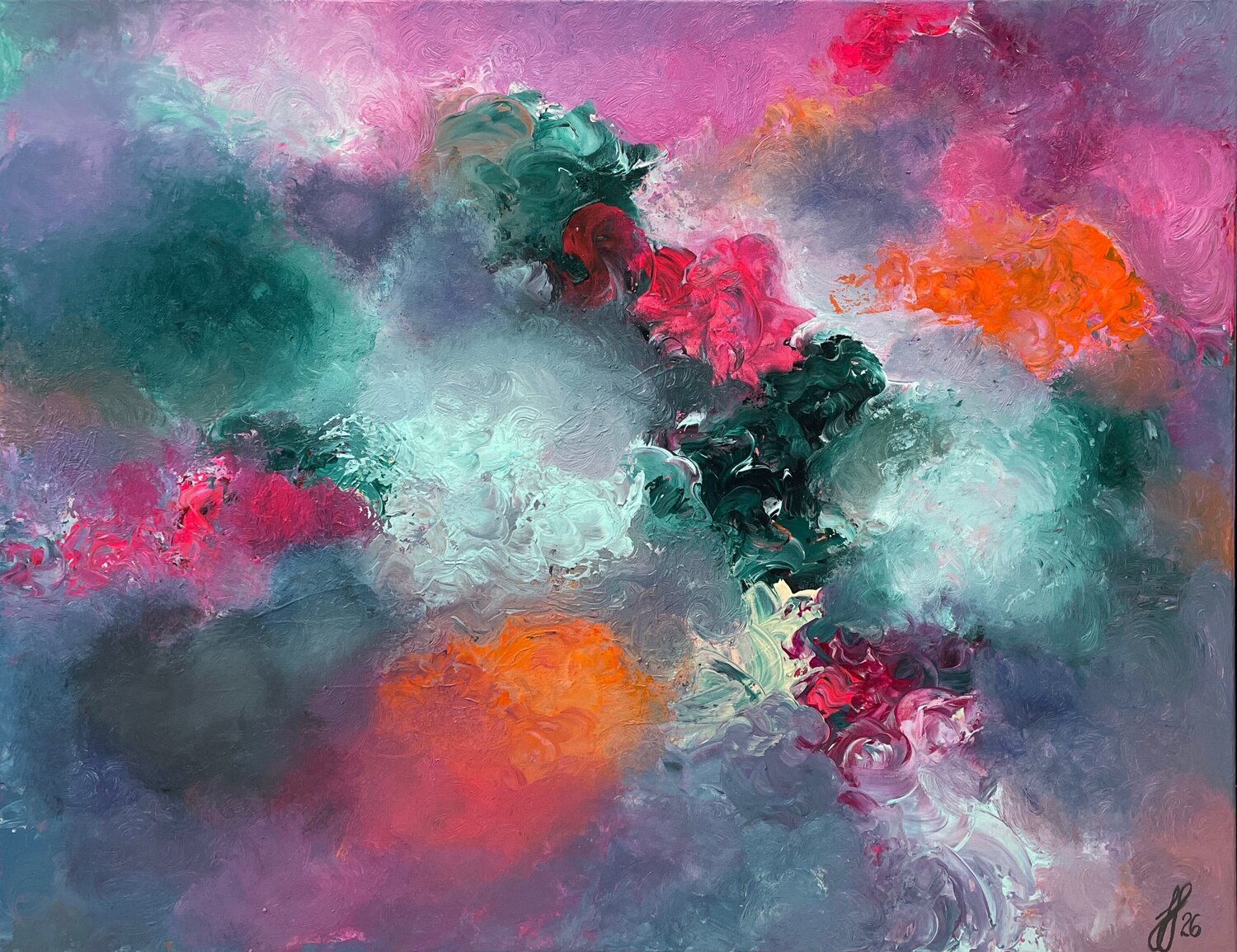 Hidden in the Clouds Fie Freja Sandkamm Original painting for sale