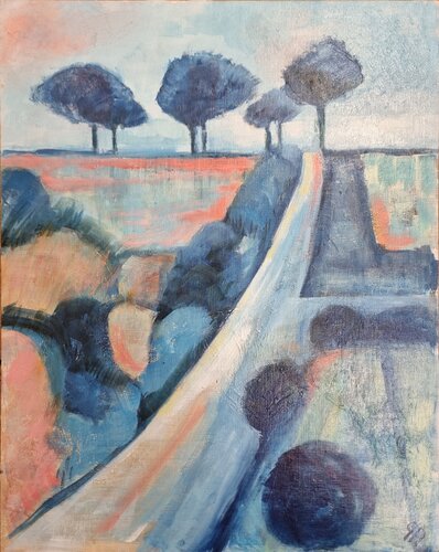 Beyond the Blue Trees by Grace Pattinson, Painting for Sale on Select
