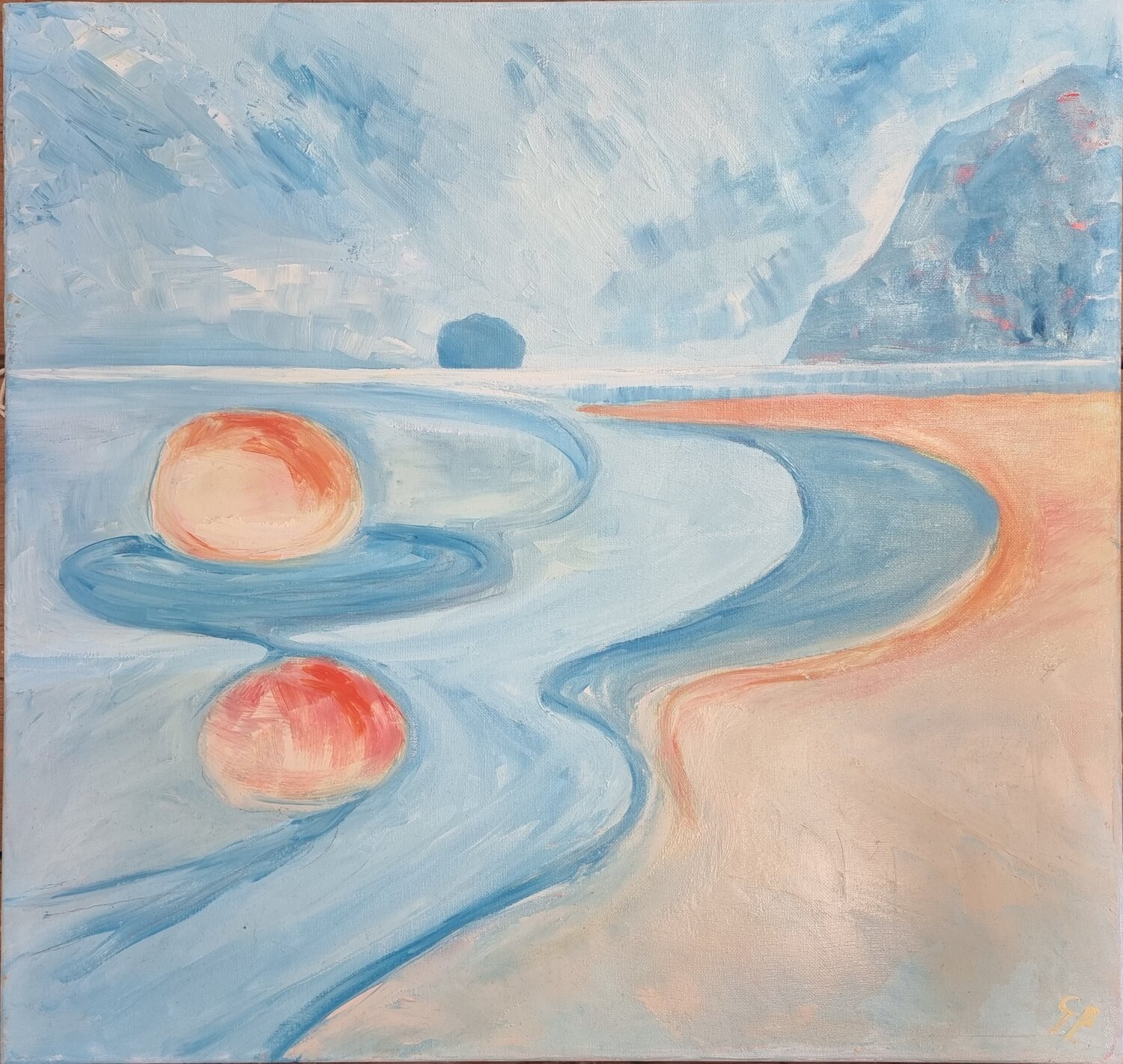 Sea swirls Grace Pattinson Original painting for sale