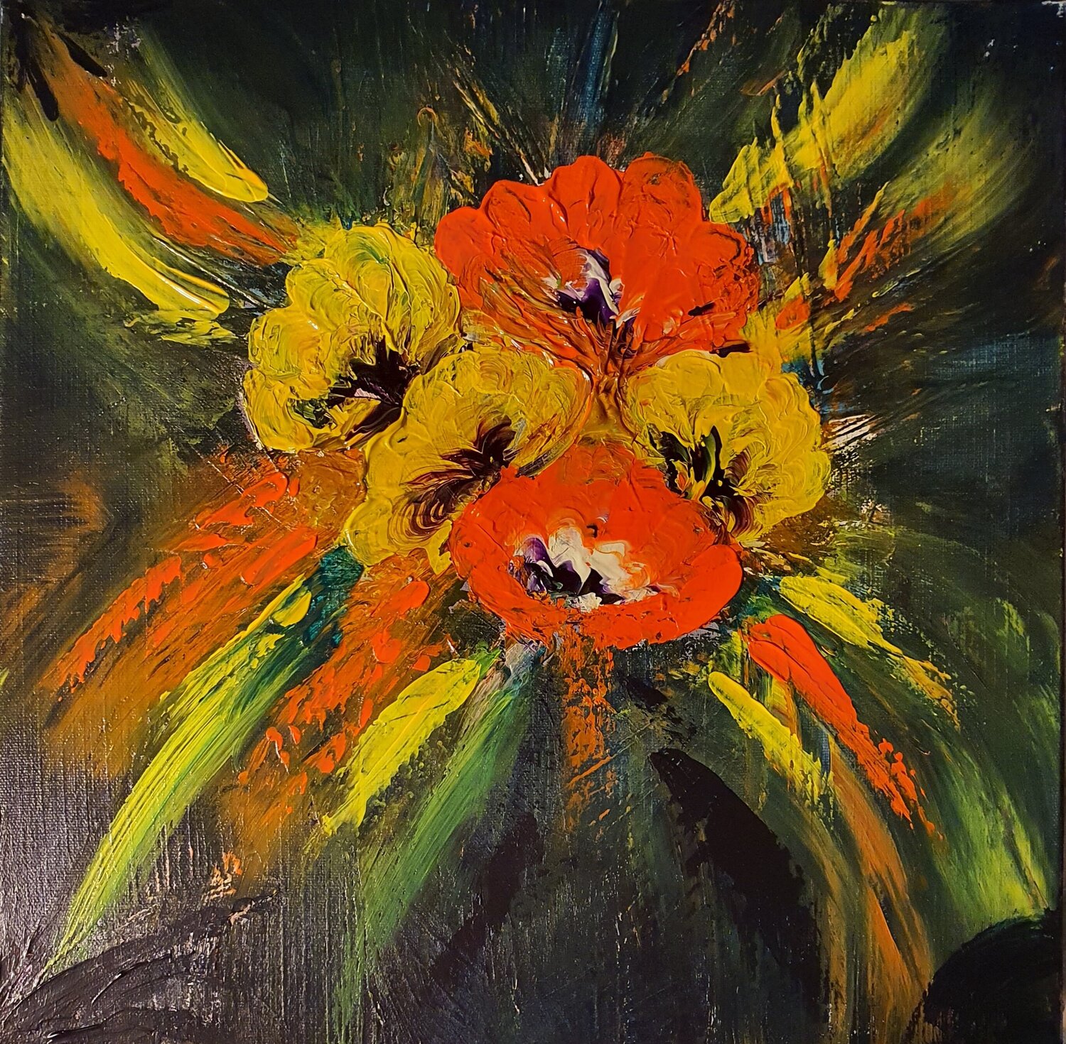 Imaginary Flowers Gordana Brousek Original painting for sale
