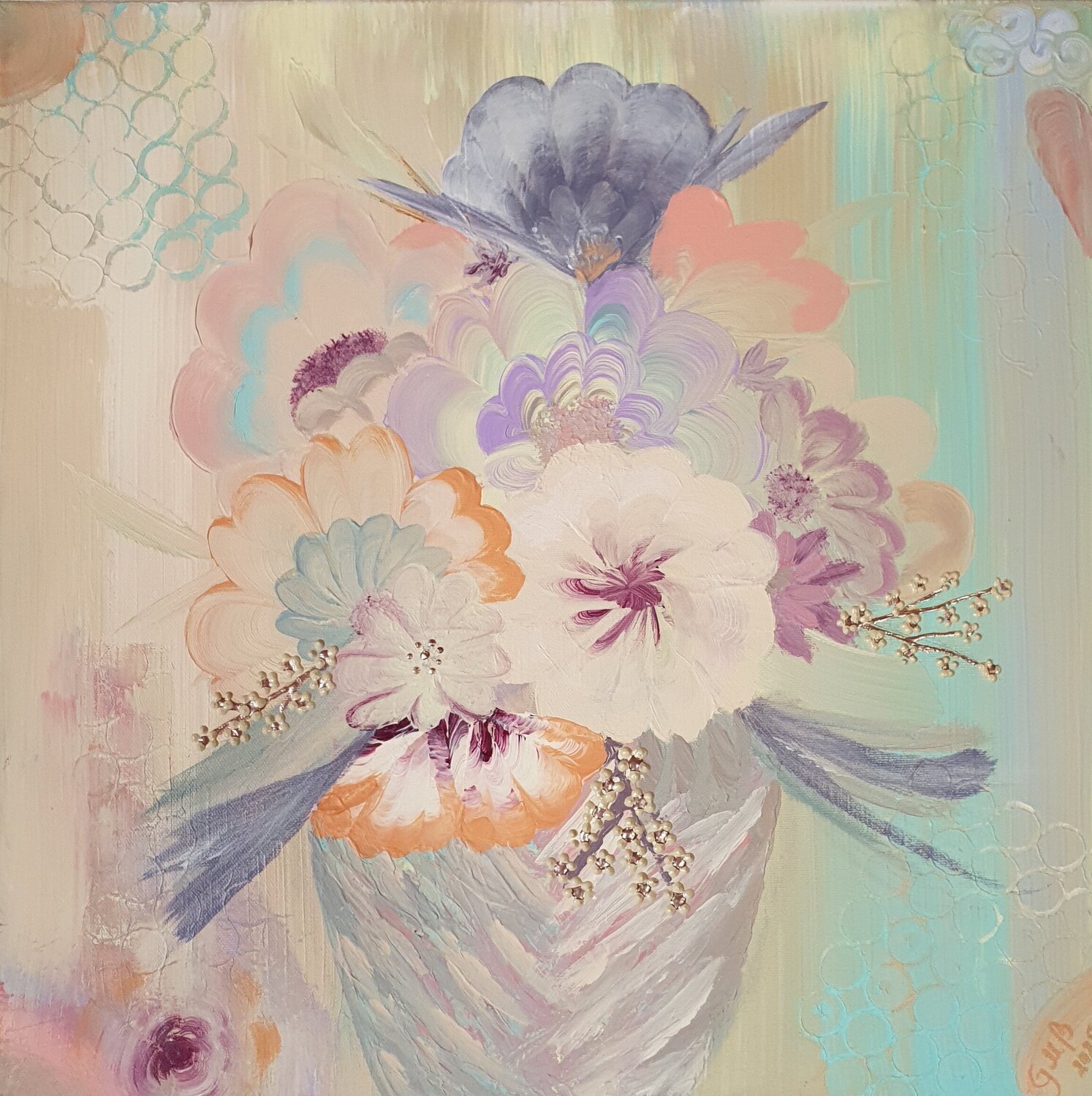 Blossom Poetry #V Gordana Brousek Original painting for sale