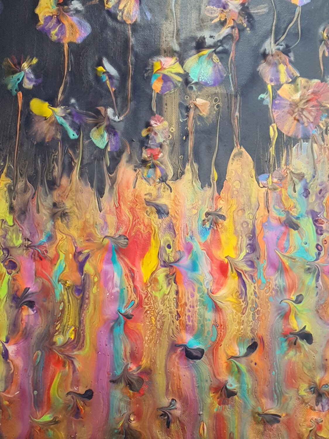 Fantastic Bloom Night Gordana Brousek Original painting for sale
