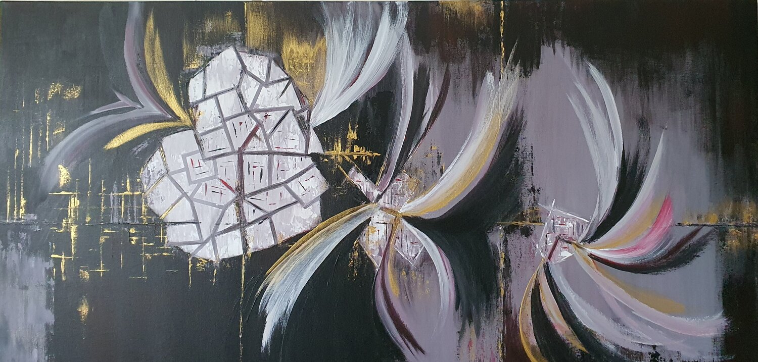 Or et Obsidienne Gordana Brousek Original painting for sale