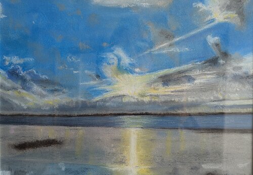 Soleil d'hiver sur la Point d'Arçay by Xavier Bertrand, Painting for Sale on Select