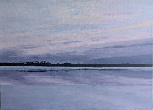 Paysage entre ciel et mer by Xavier Bertrand, Painting for Sale on Select