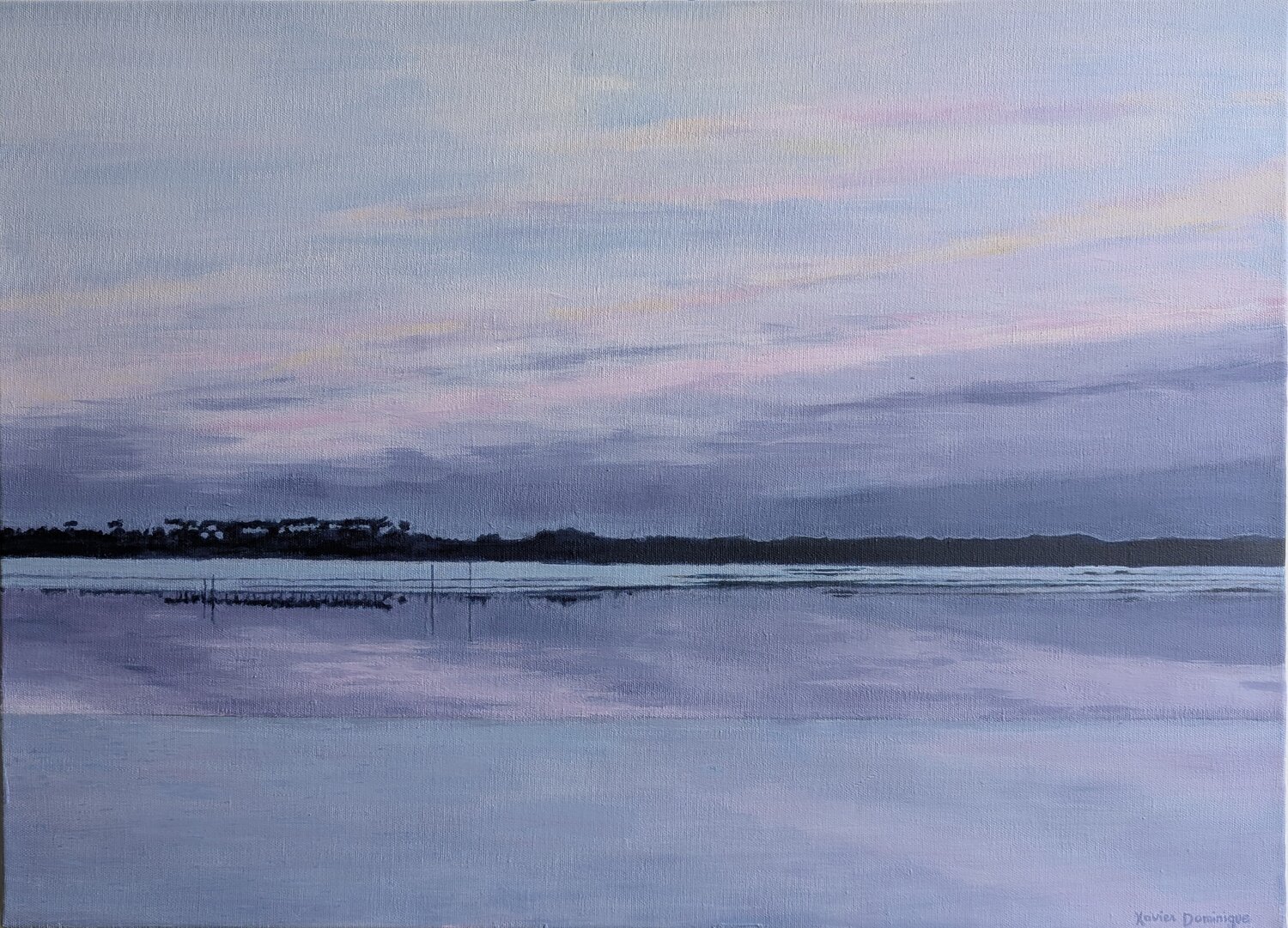 Paysage entre ciel et mer Xavier Bertrand Original painting for sale