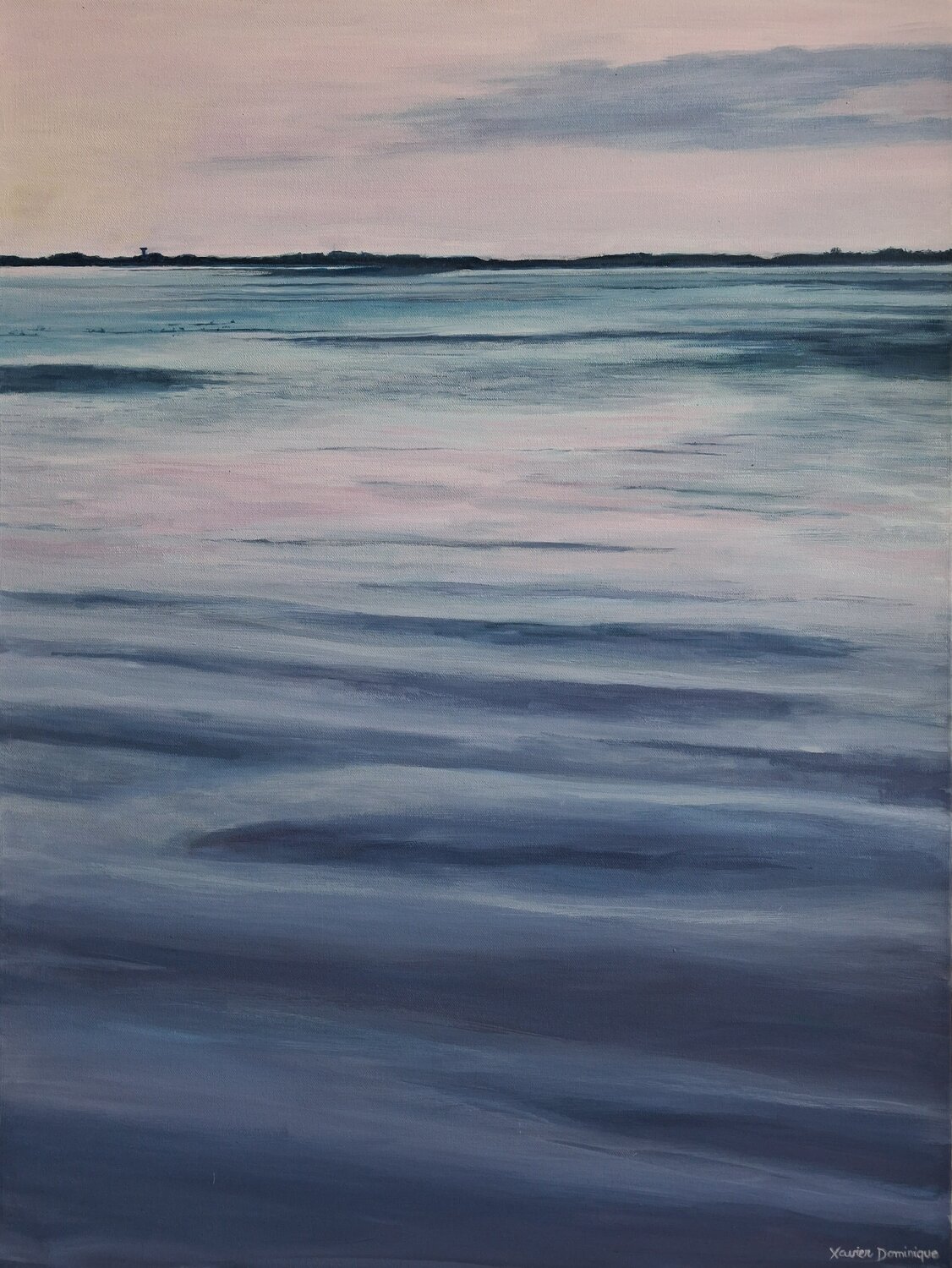 Aube marine Xavier Bertrand Original painting for sale