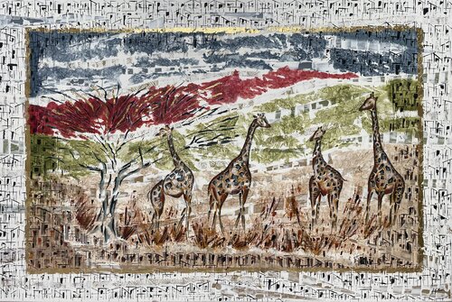 L'oro oltre - Savana by Angelica Vittone, Painting for Sale on Select