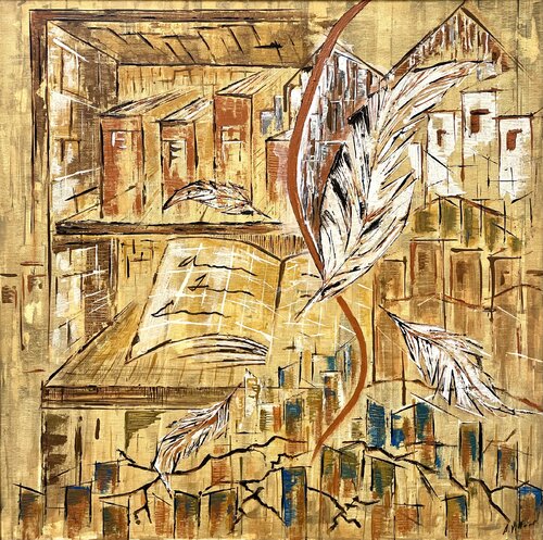 La parola è piuma by Angelica Vittone, Painting for Sale on Select