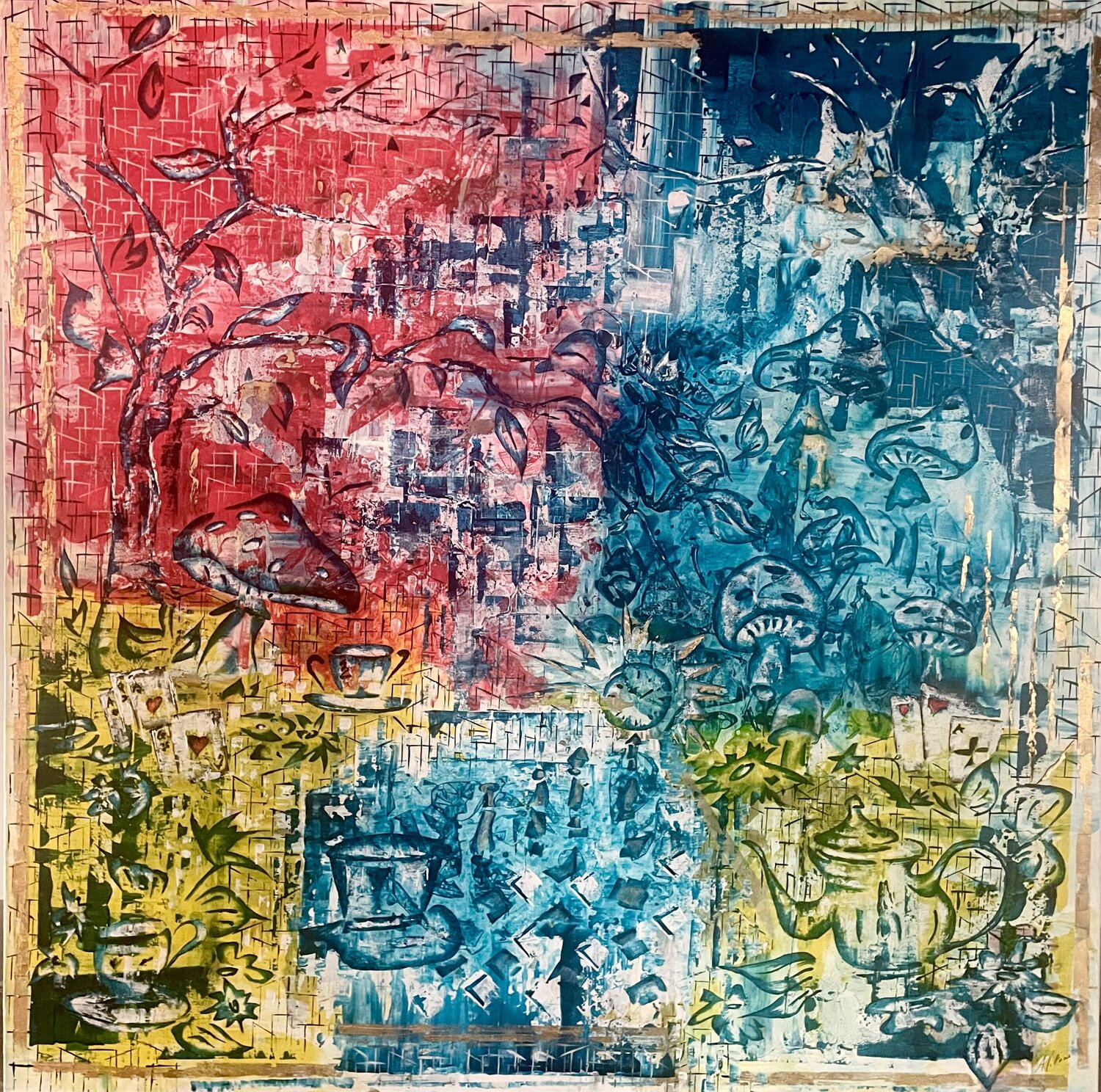 Gallant man in wonderland Angelica Vittone Original painting for sale