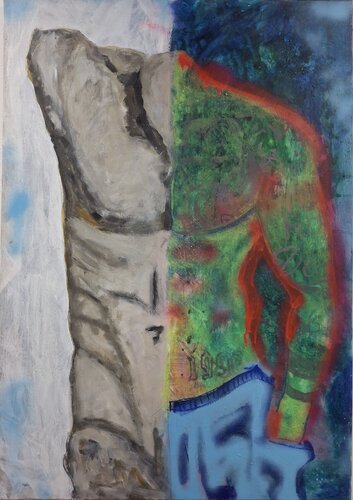 Torso früher -heute by Achim Horras, Painting for Sale on Select