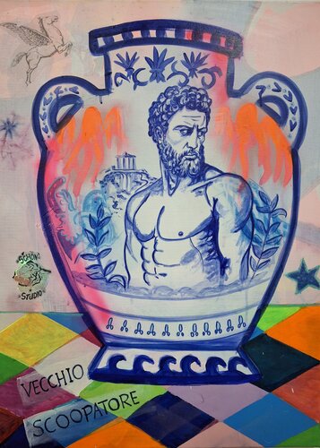 Vecchio scoopartone by Achim Horras, Painting for Sale on Select