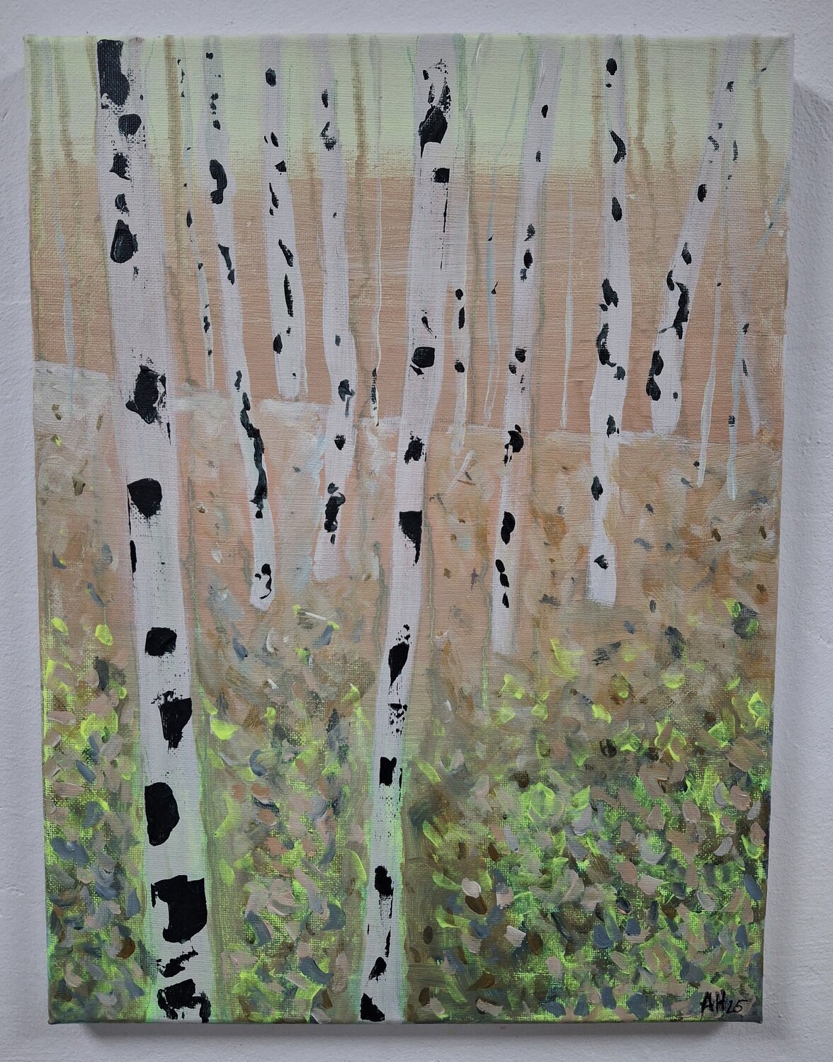 Birkenwald Achim Horras Original painting for sale