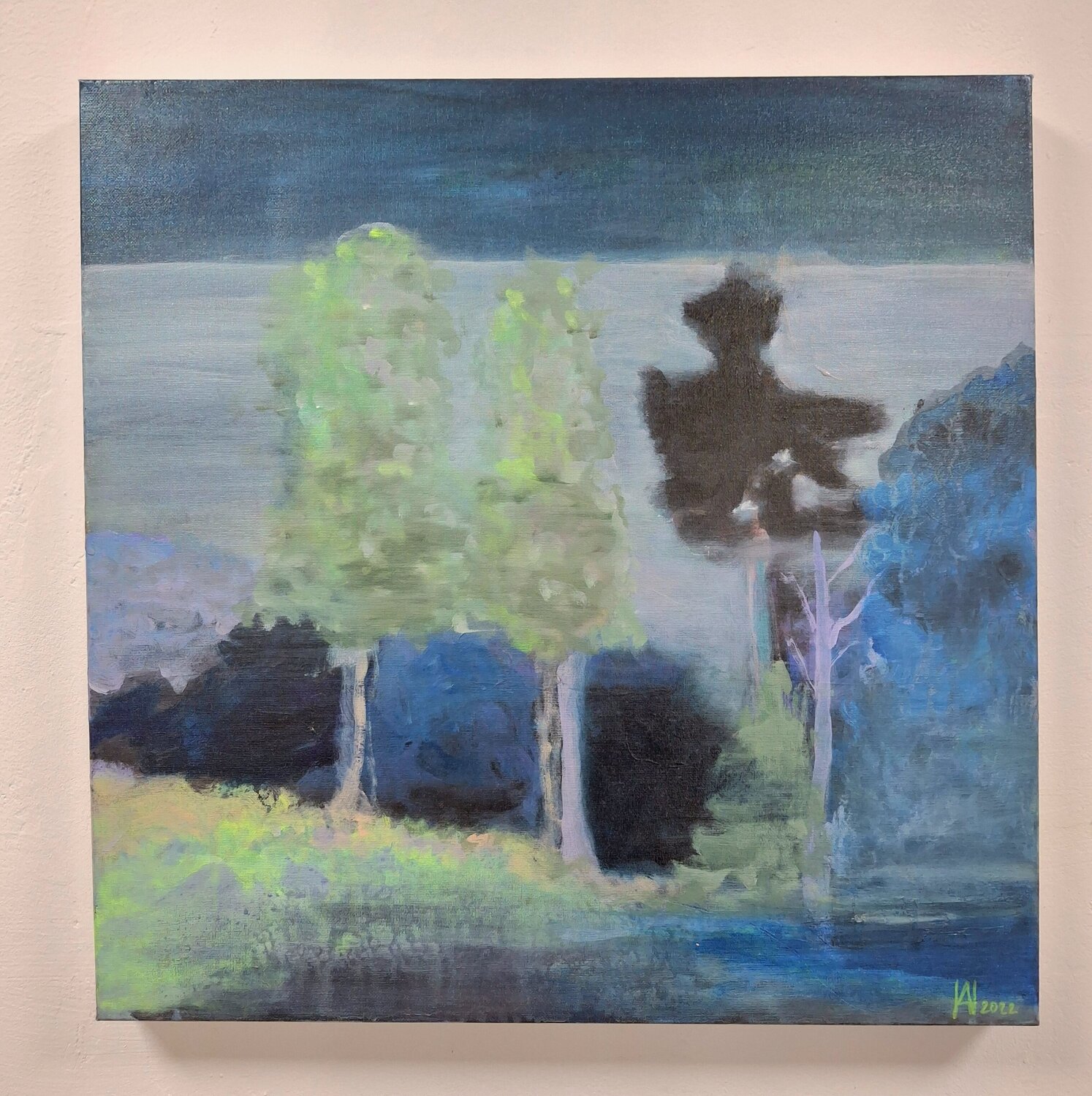 Wood Achim Horras Original painting for sale