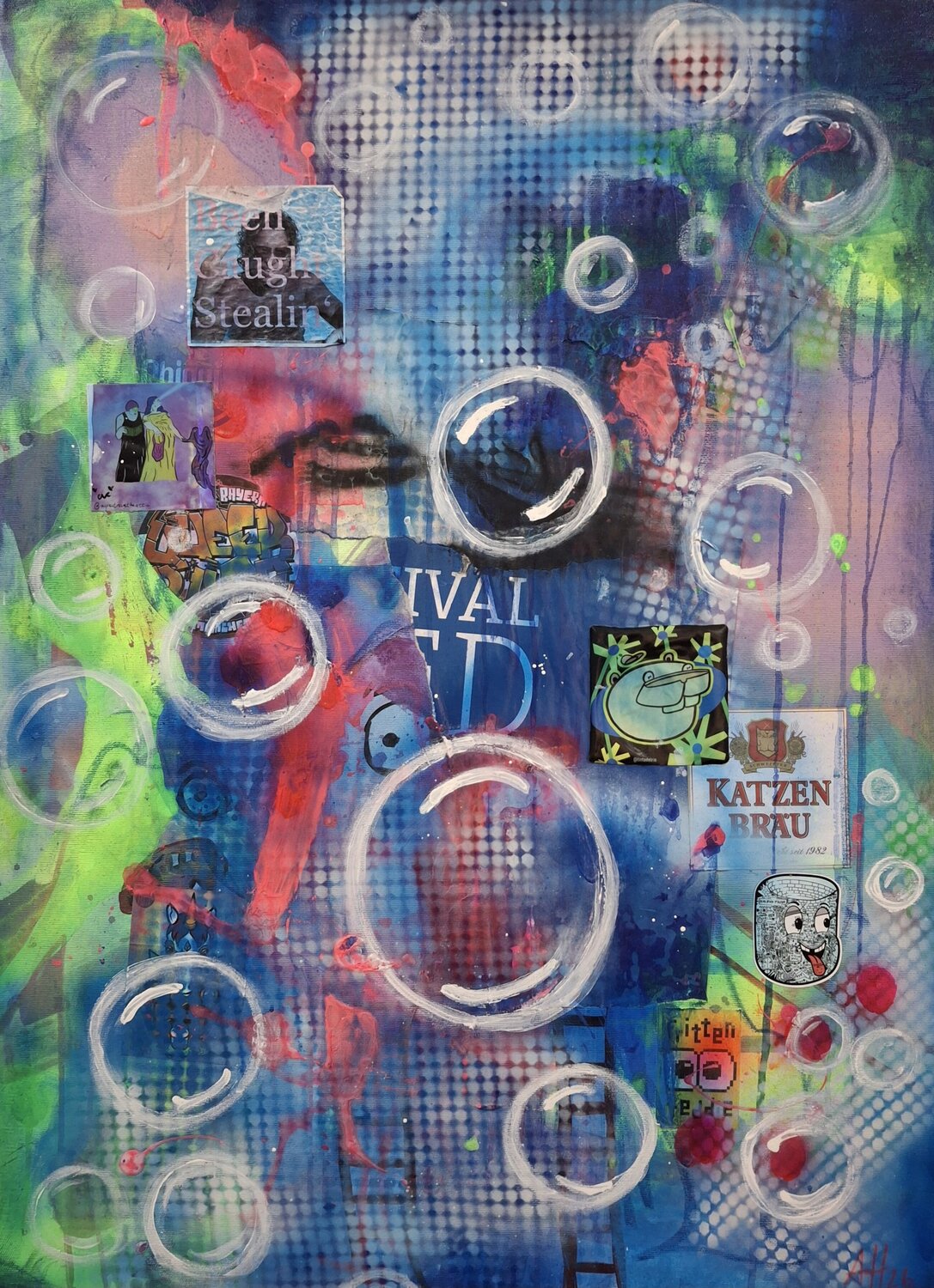 Bubbles Achim Horras Original painting for sale