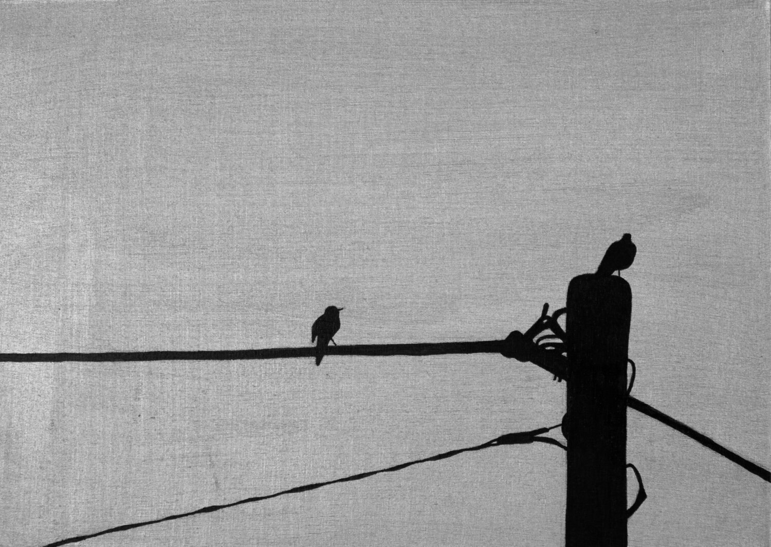 Birds and wires 5 Ana Hercigonja Gutschy Original painting for sale