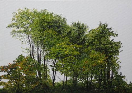 Baumgrün by Simone Miksch, Painting for Sale on Select