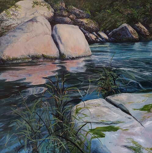 Der Frosch ist weg by Simone Miksch, Painting for Sale on Select