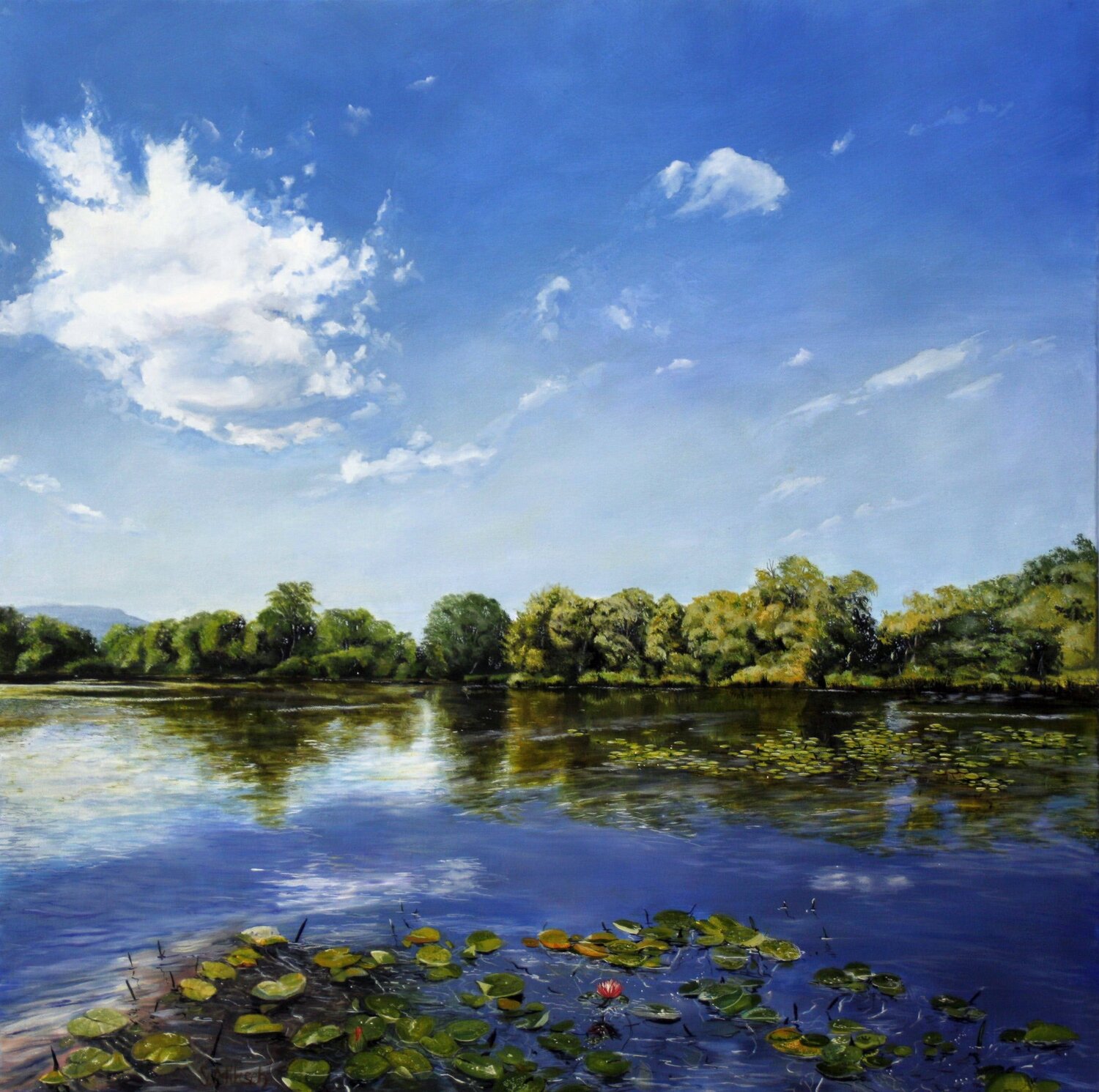 Seerosen Simone Miksch Original painting for sale