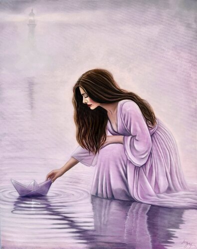 Letting Go by Lena Bay, Painting for Sale on Select