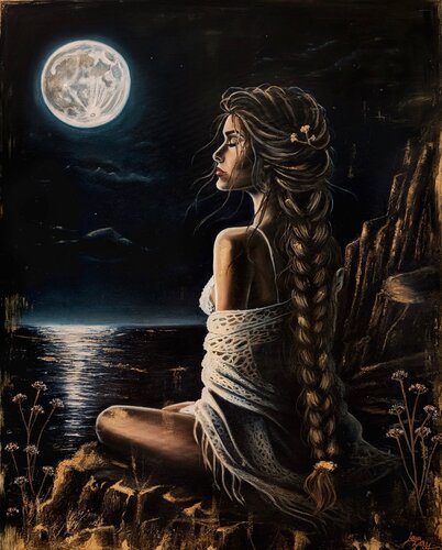 The Moon Knows by Lena Bay, Painting for Sale on Select