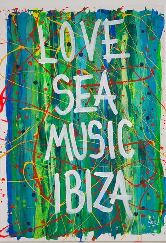 LOVE, SEA, MUSIC...IBIZA by Paco Soleil, Painting for Sale on Select