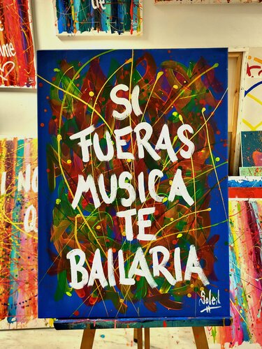 SI FUERAS MUSICA TE BAILARIA by Paco Soleil, Painting for Sale on Select