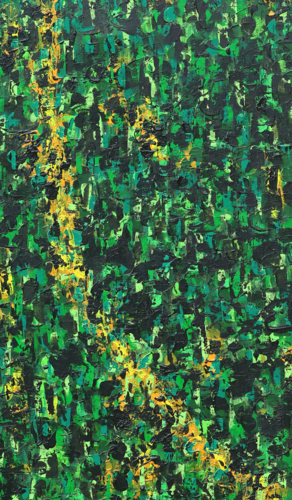 Faultline (Viridian Field) by Harmeet Singh, Painting for Sale on Select