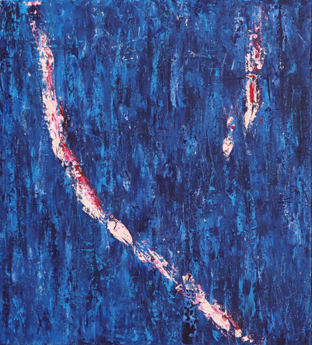 Faultline (Prussian Field) by Harmeet Singh, Painting for Sale on Select