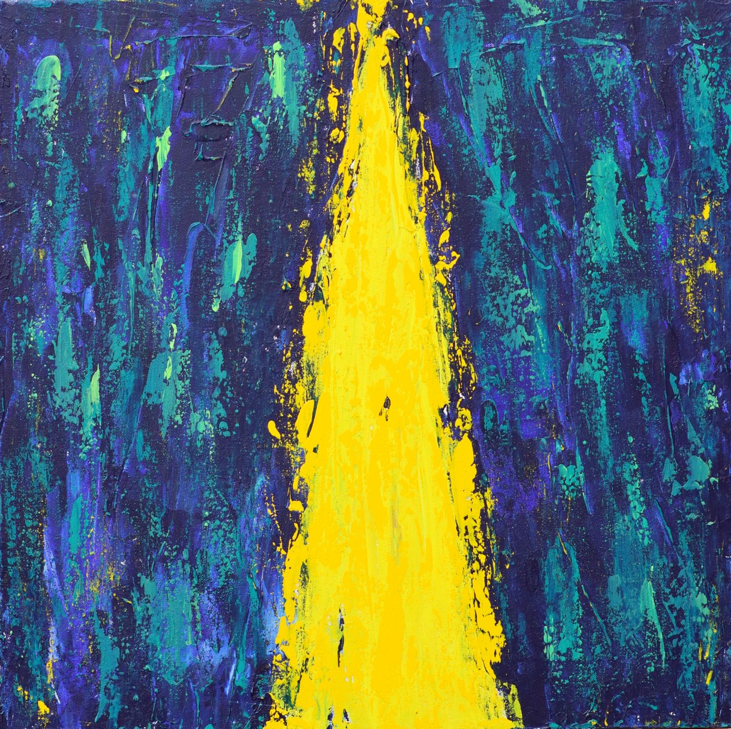 Rupture Field (Yellow) Harmeet Singh Original painting for sale