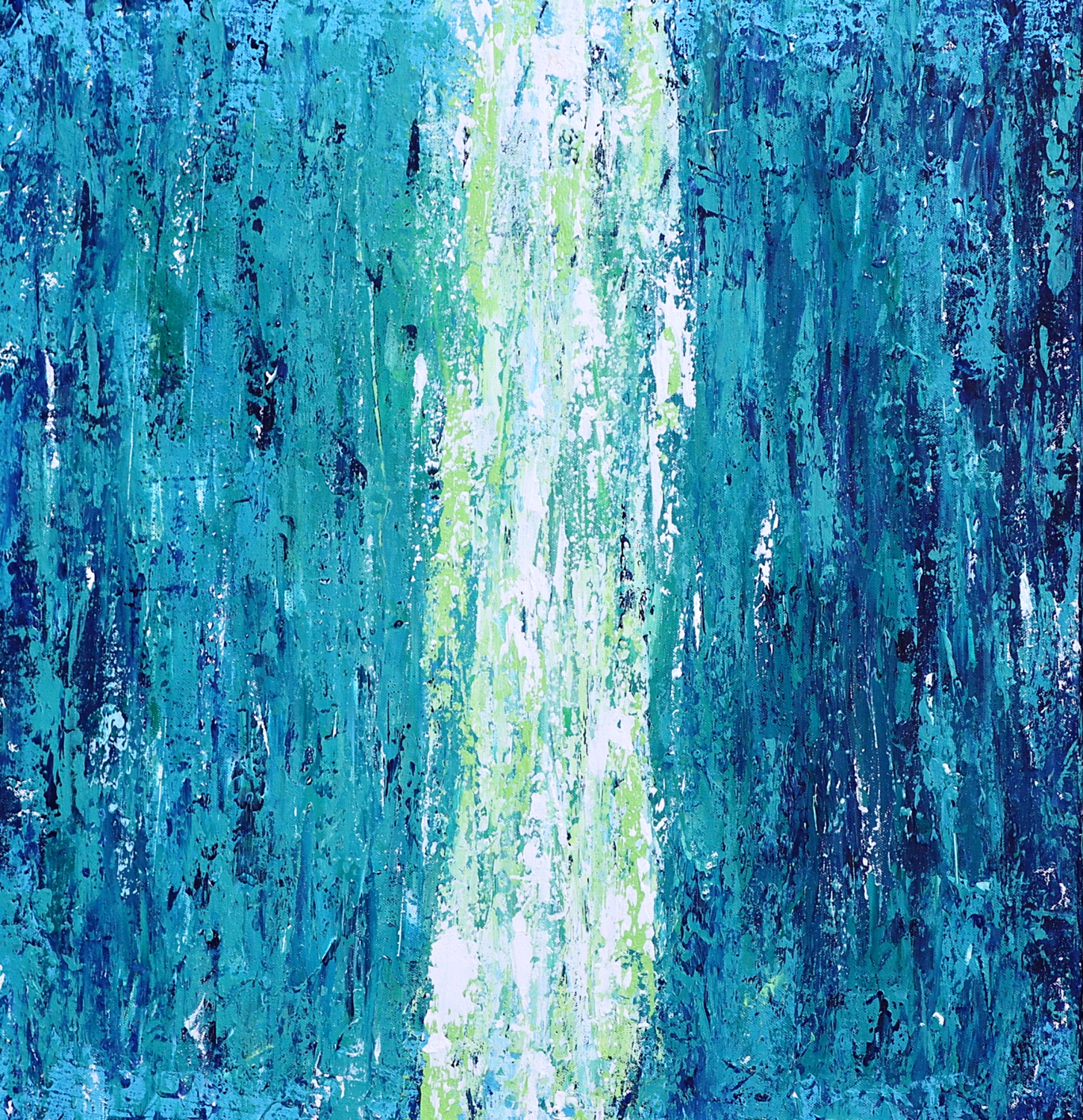 Viridian Faultline II Harmeet Singh Original painting for sale