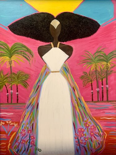 Diosa Negra. Visionones II by María Cortés, Painting for Sale on Select