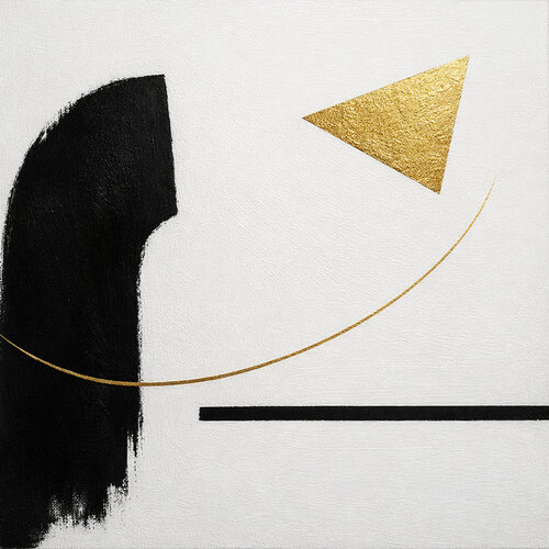 Ligne d’Or – Minimalisme Absolu by Marija Ruisi, Painting for Sale on Select