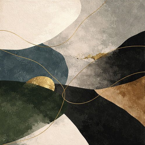 Œuvre abstraite contemporaine — Horizon d’Or by Marija Ruisi, Painting for Sale on Select