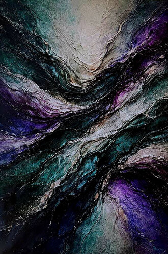 Veines du Flux Infini-Cadre en aluminium haut de gamme 91 cm by Marija Ruisi, Painting for Sale on Select