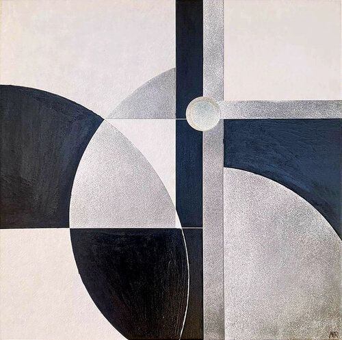 ECLIPSE · ORBITE D'ARGENT Acrylique 3D by Marija Ruisi, Painting for Sale on Select