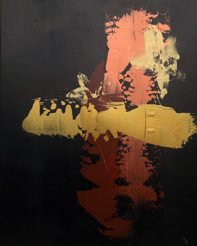 GOLDEN IMPACT by Marija Ruisi, Painting for Sale on Select
