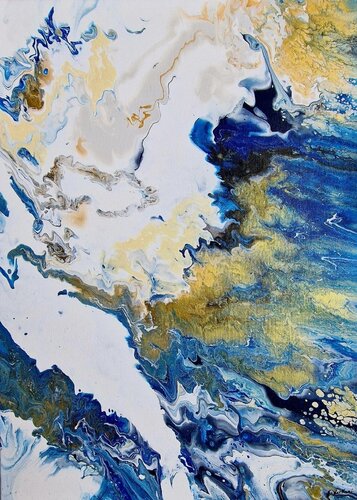 Gilded Wave by Marija Ruisi, Painting for Sale on Select