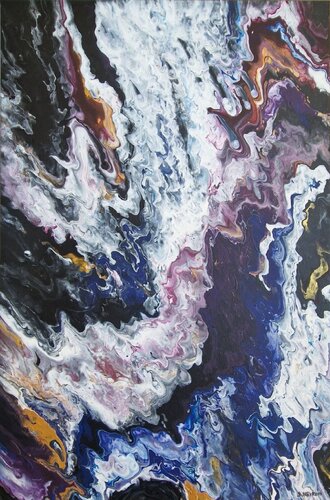 Obsidian Veins by Marija Ruisi, Painting for Sale on Select