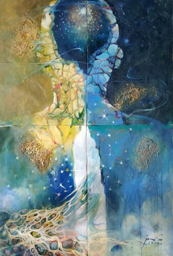 The Path to Harmony-Jono Sugiartono by Marija Ruisi, Painting for Sale on Select