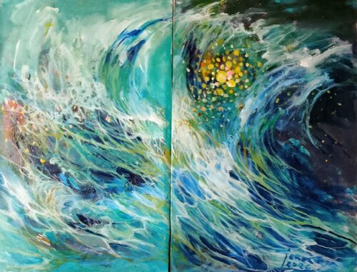 The Vortex of Cosmic Light by Marija Ruisi, Painting for Sale on Select