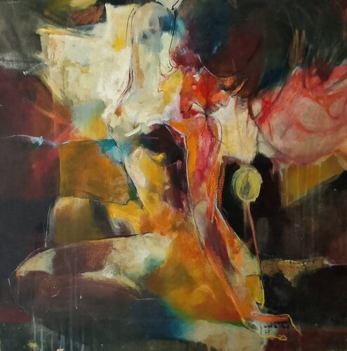 Between Descent and Ascent by Marija Ruisi, Painting for Sale on Select