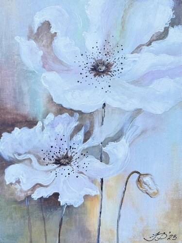 Porcelain Bloom by Marija Ruisi, Painting for Sale on Select